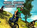 Uphill offroad bicycle rider