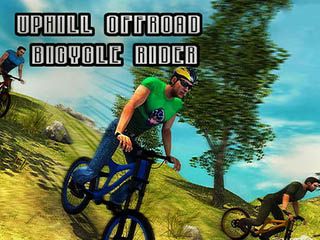 Uphill offroad bicycle rider